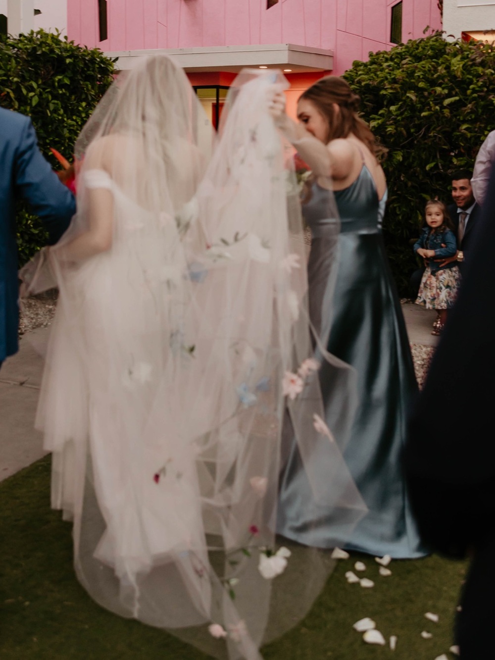 Monique Lhuillier Liliana floral appliqué veil